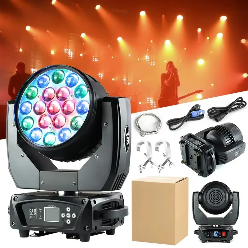 19x15W RGBW LED Bee Eye Moving Head Light DMX Zoom Beam Stage Light Wedding Concert Party Event