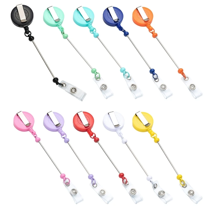 2024 New Retractable Badge Holder with Belt Clip, Retractable Badge Holder Badge Reel Retractable Card Holder for Nurse Docto