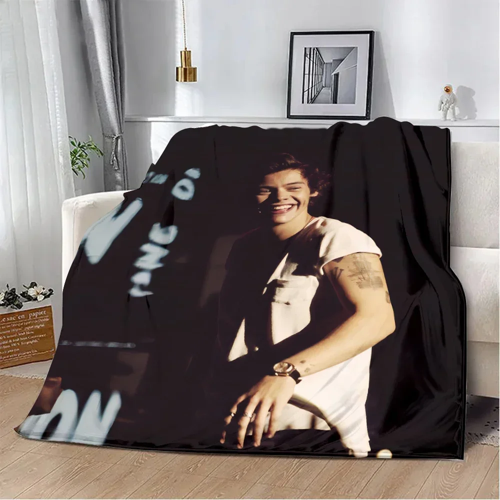 

Harry Styles Printed Blanket Soft Warm Fleece Throw for Home Travel Picnic Birthday Gift Official Design Comfortable Blanket