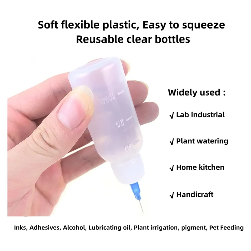 

AA76-8 Pcs Precision Tip Applicator Bottle, Needle Tip Squeeze Bottle, Glue Applicator Bottles, For Paint Quilling Craft