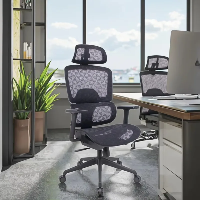 New Ergonomic Gaming Office Chair Lumbar Support Computer Chair with Reclining Function for Long Sitting Sessions