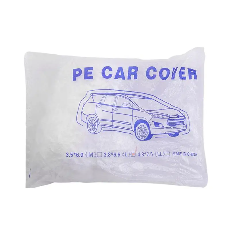 Universal Transparent Disposables Car Covers Dust Protective Disposables Car Covers Scratch Resistant Disposables Car Covers