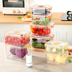 Electric Vacuum Crisper, Food-grade Household Refrigerator Fresh-keeping Sealed Box, Microwaveable and Fresh-keeping