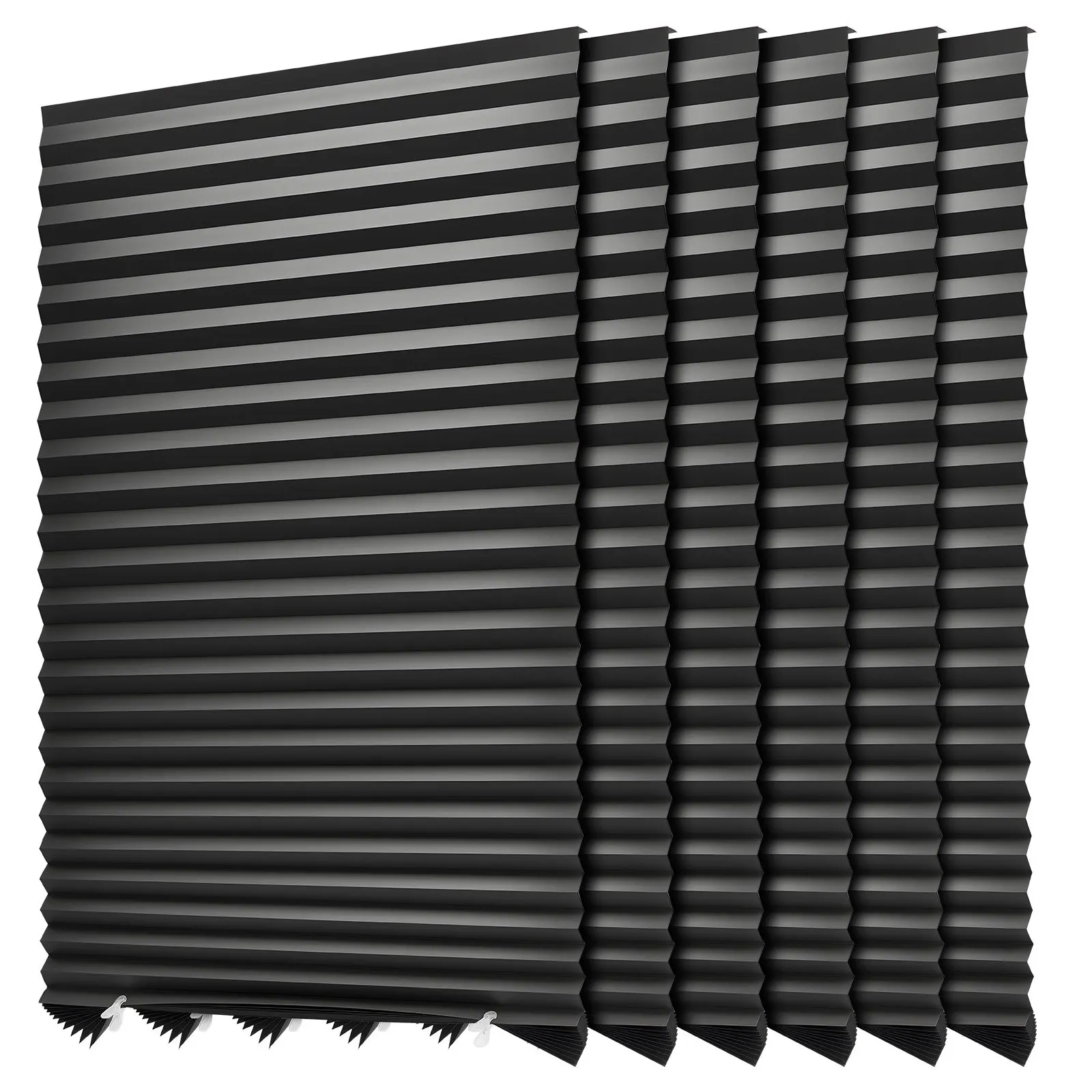 

Paper Blinds, 6 Pack, 36 In X 72 In, Temporary Blackout Pleated Paper Shades, No Tools No Drilling, Pleated Blinds With