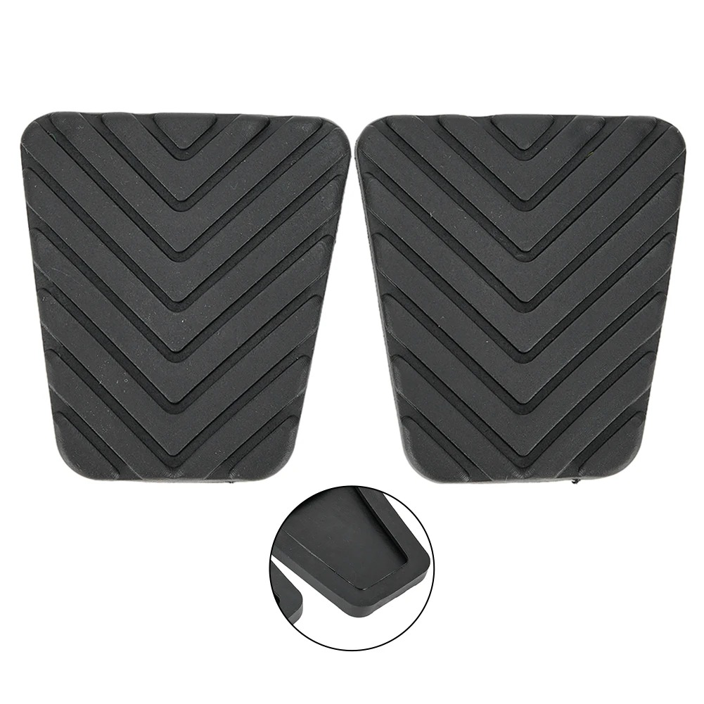 1pair Auto Clutch Brake Pedals Accelerator Pedal Rubber Pad Covers Black Rubber 6.3x5.6x1.1cm Pedal Pad Automobiles Accessories