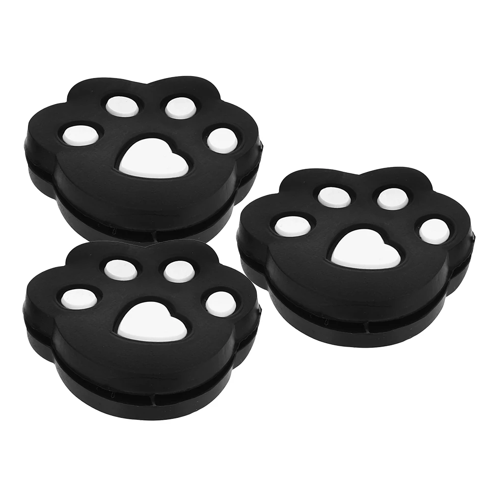 

3 Pcs Tennis Racket Shock Absorber Heart-shaped Vibration Dampener for Rackets Damper Poster Black Silicon Silicone
