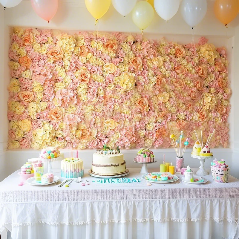 

Wedding Decoration Flower Wall Silk Artificial Flower Room Home Decoration Accessories Party Background Photography Props