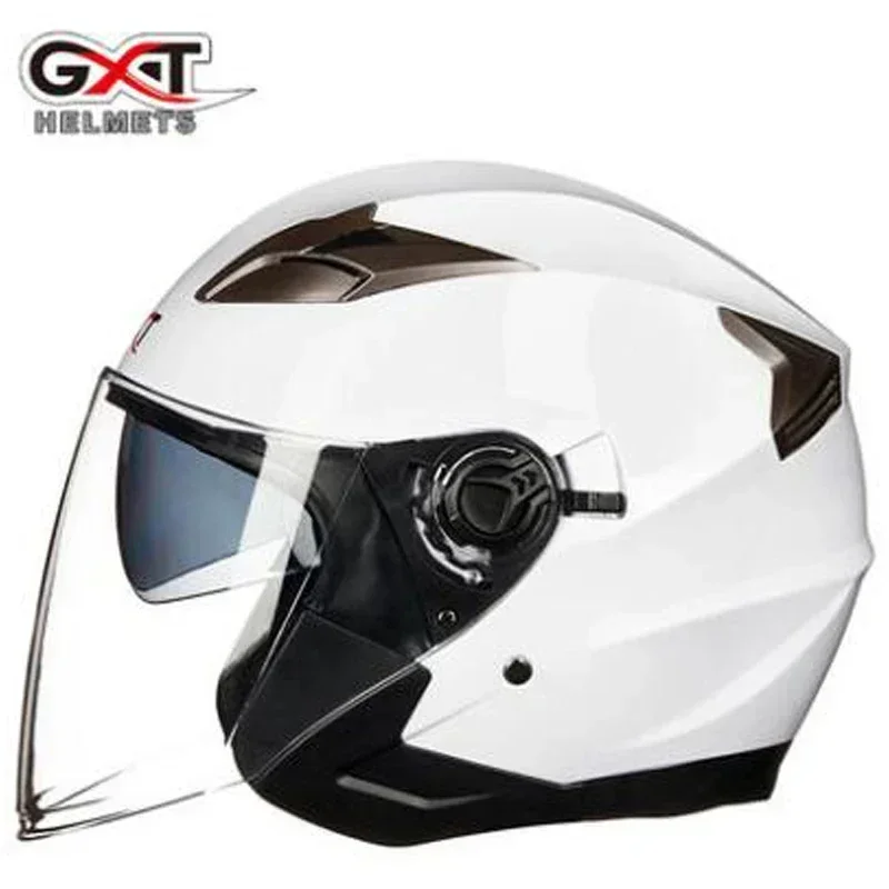 New GXT 708 Double Visor Electric Motorbike Bicycle Scooter Safety Helmet Men/Women Half Face Summer Motorcycle Helmets Autumn