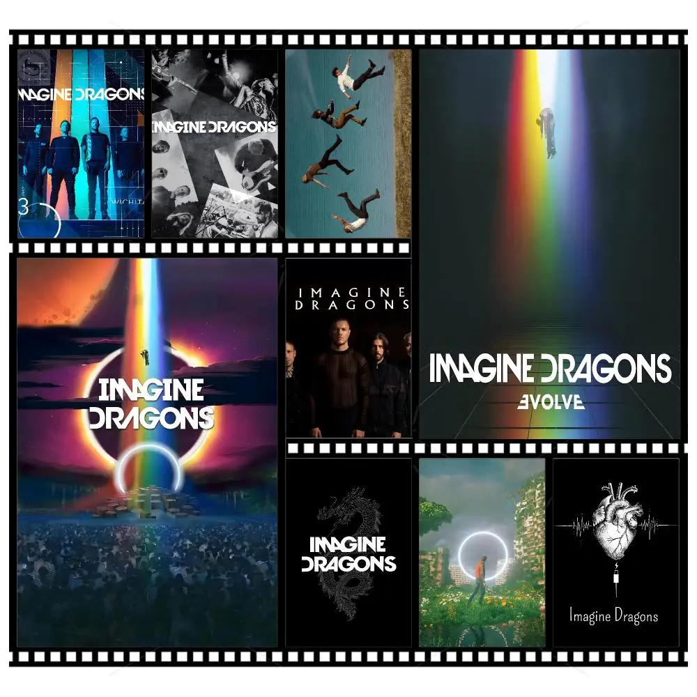 Band Pop Rock I-Imagine Dragons Poster Wall Art Poster HD Waterproof PP Print Bedroom Living Room Office Decor Gift
