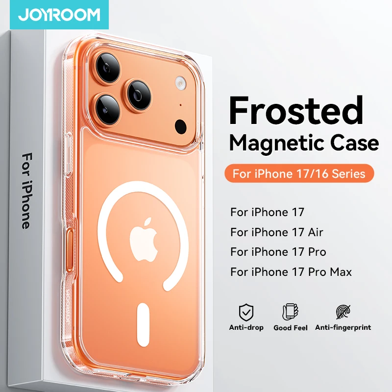 

Joyroom For iPhone 17 Pro Max Case Magnetic Frosted Case Shockproof Matte Cover For iPhone 16 Pro Wireless Charger Magnet Cover