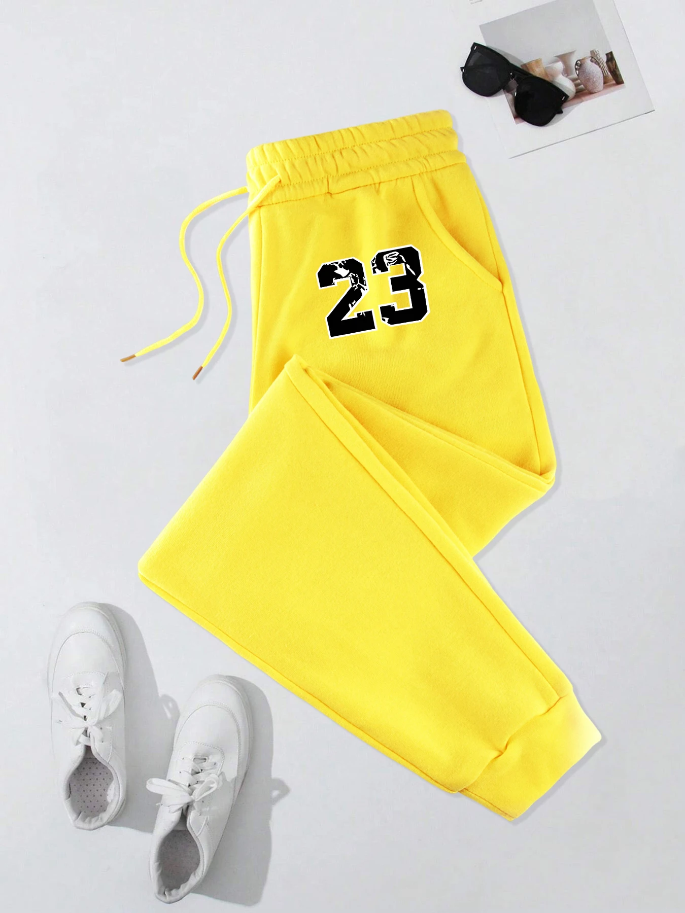 

Креативный номер 23, мужские джоггеры с принтом, повседневные брюки, осенние флисовые длинные брюки, модные винтажные спортивные штаны с карманами на шнурке