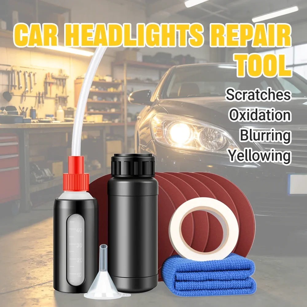 Quick Repair Headlight Restoration Steam Kit One Click Atomization Coating Anti Fog Polisher For Auto Yellow Headlamps