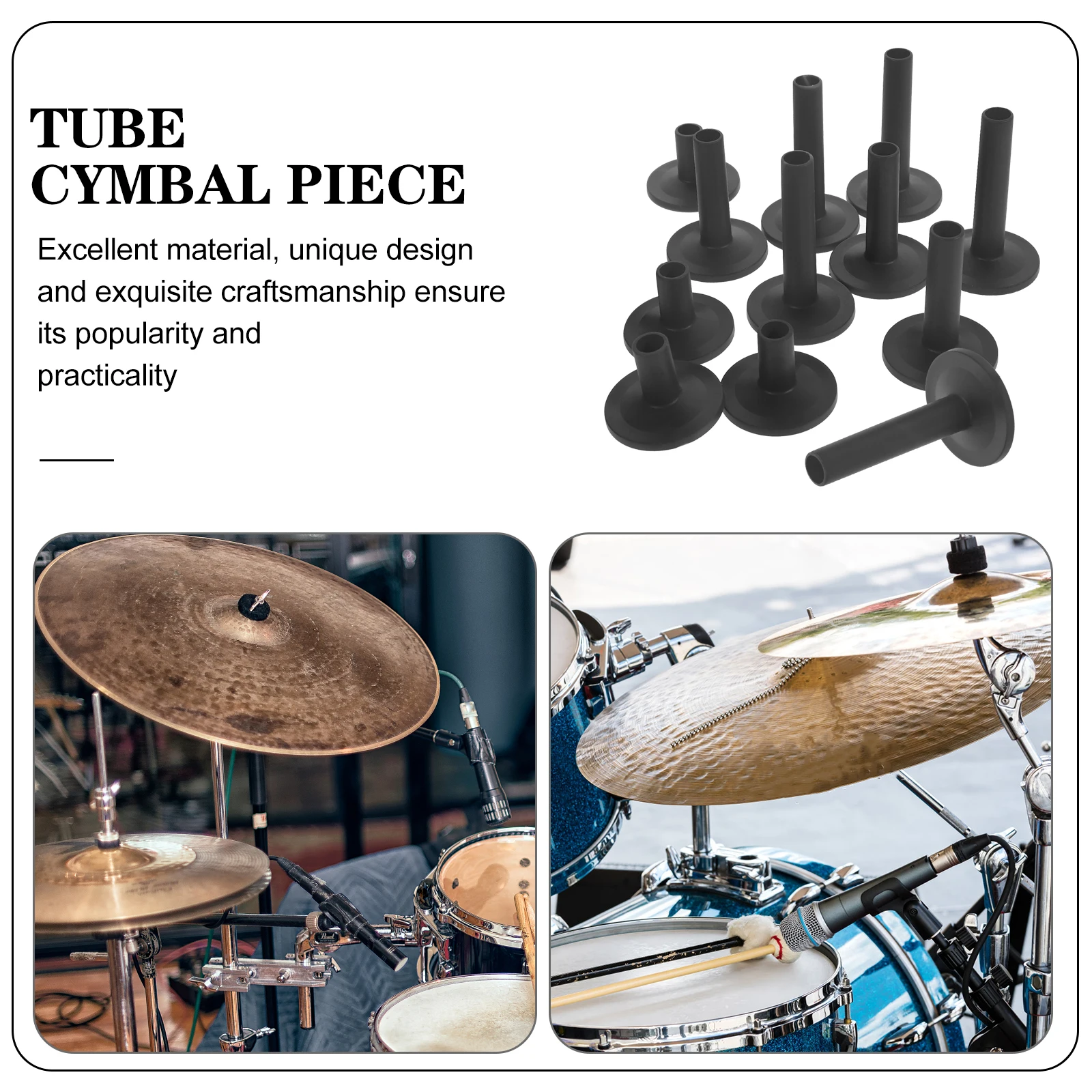 

12 Pcs Sleeves Drum Accessories Kit Plastic Durable RustProof AntiWear Percussion Cymbal Sleeve Percussion Sleeve Use