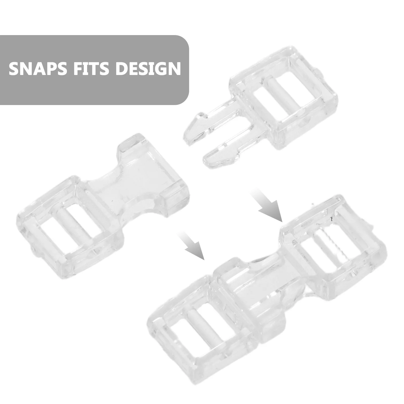 50 Pcs Invisible Nail Art Buckle Manicure Connectors for Long Easy Attachment Clips Extensions Fake Buckles