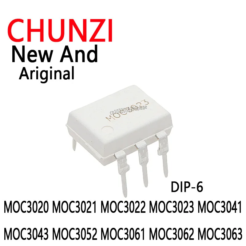 10Pcs New and Original IC DIP-6 MOC3020 MOC3021 MOC3022 MOC3023 MOC3041 MOC3043 MOC3052 MOC3061 MOC3062 MOC3063