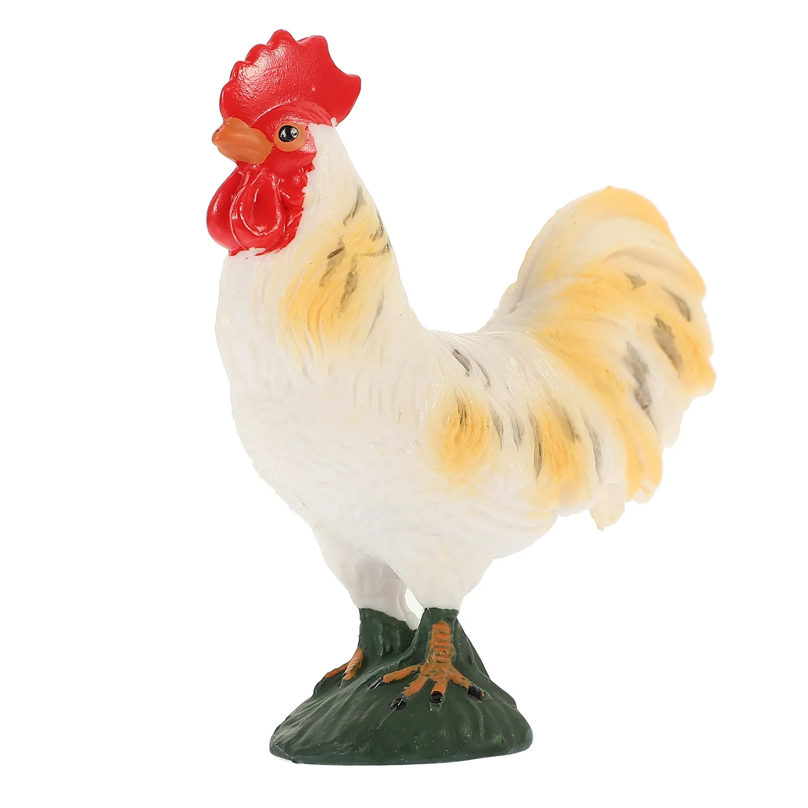 

Sturdy ABS Rooster Sculpture Farm Animal Yard Garden Decor Home Agritainment Layout Prop Lifelike Outdoor Static Poultry