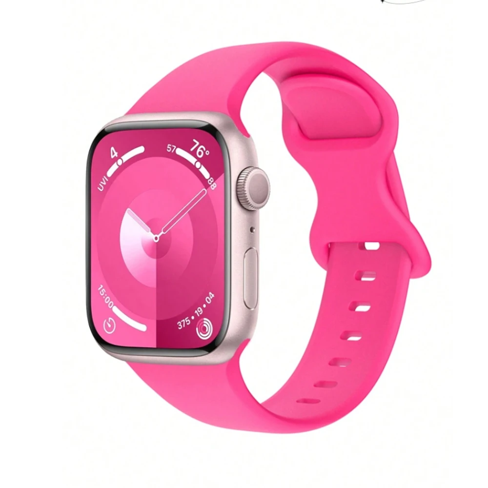 Silicone loop For Apple Watch band for iwatch women 10/9/7/ 38mm 40mm 41mm 42mm 44mm 45mm 46mm Strap
