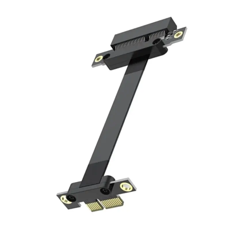 R53C 90/180 Degree Right Angled PCIE Extension Cable Ribbon Extender 8Gbps PCIE3.0 to 4X Extension Cable