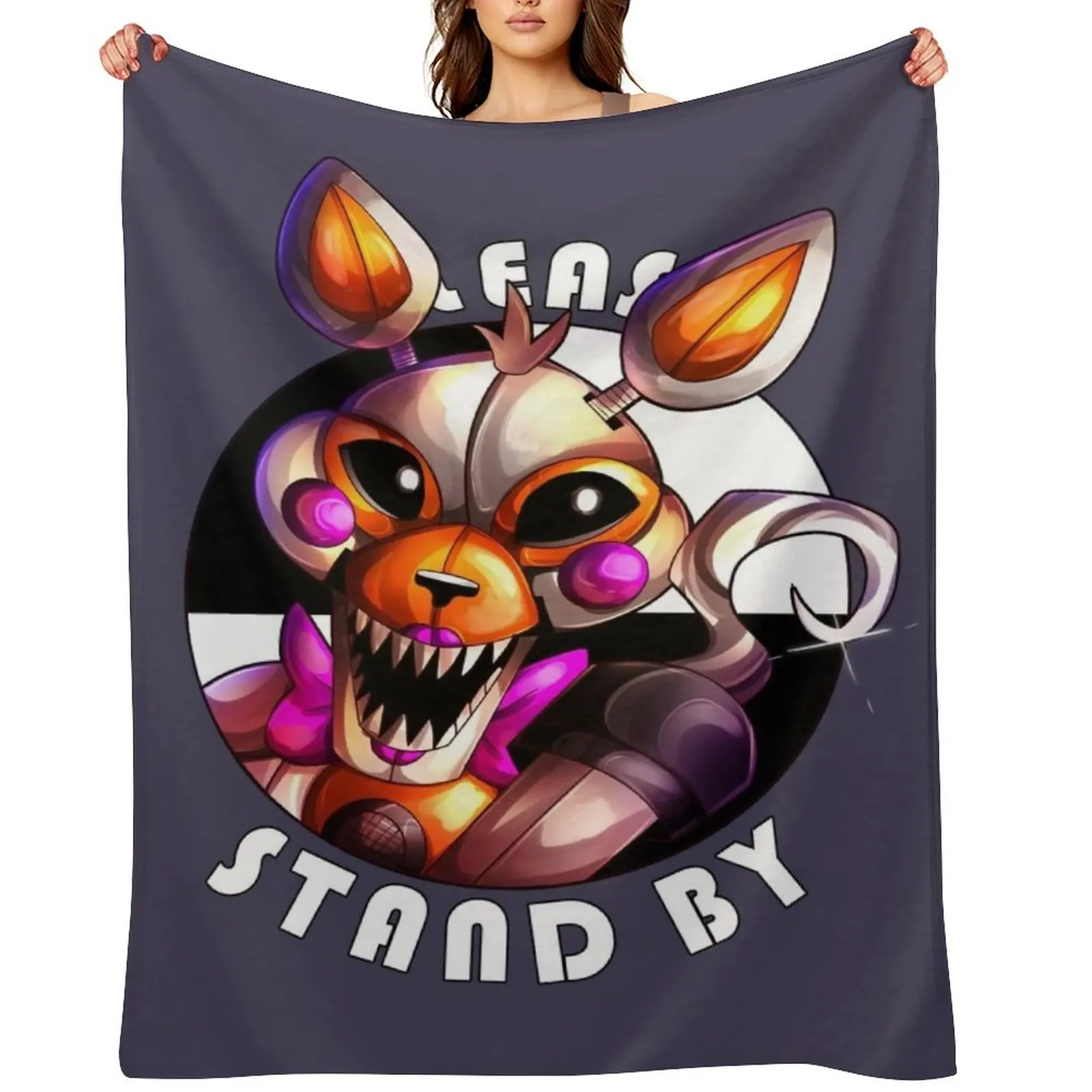 

Lolbit 2 ~ Throw Blanket Travel Shaggy for sofa Bed covers Blankets