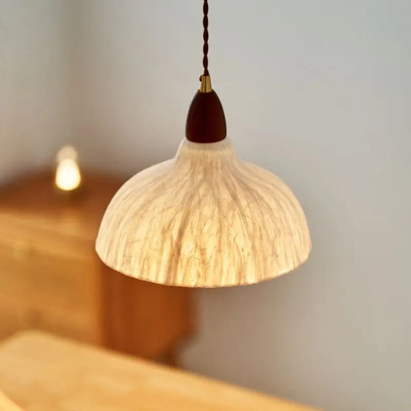 

Japanese Wabi Sabi style paper pendant light retro handmade Zen style homestay foyer decorative art lighting fixtures