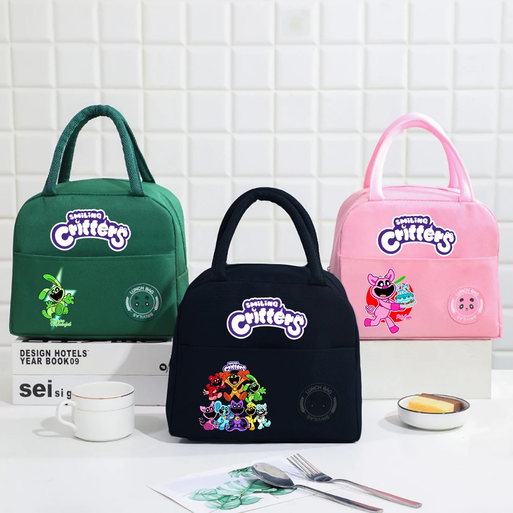 Smiling Critters Lunch Box Handbag borsa refrigerata isolata impermeabile foglio di alluminio semplice borsa da Picnic addensata portatile