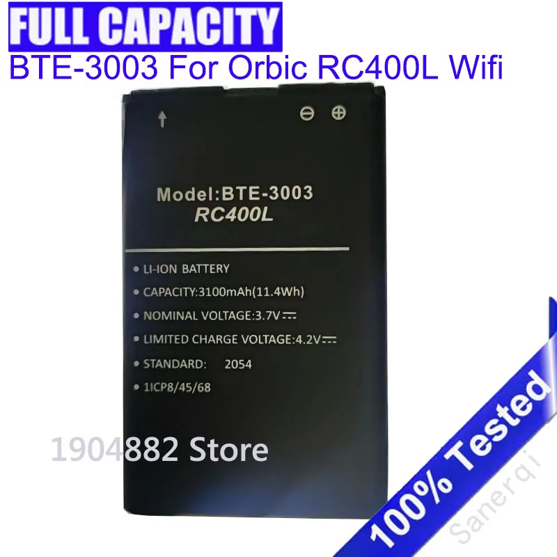 New Battery 3100mAh BTE-3003 For Orbic RC400L Wifi Hotspot Devices Batteries Batteria