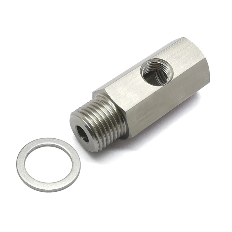 Ready to ship 1/8NPT Oil pressure sensor gauge tee adapter with1/8NPT,M16*1.5