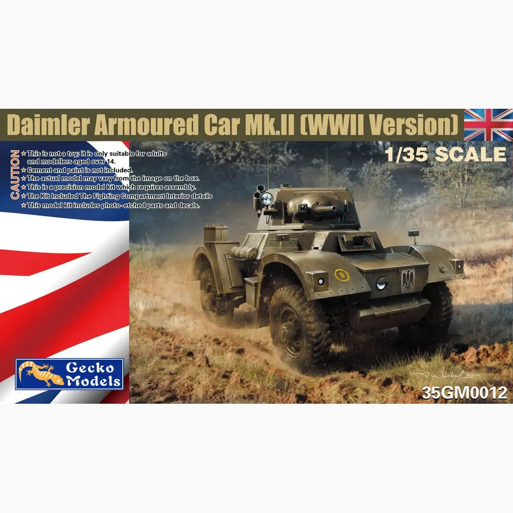 

Gecko Models 35GM0012 1/35 Daimler Armoured Car Mk.II (WWII Version) - Scale Model Kit