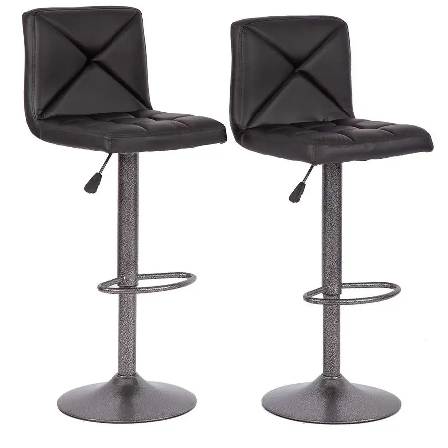 

Bar Stools Barstools Bar Chairs Heigh Adjustable Swivel Stool with Back Set of 2 PU Leather Kitchen Counter Stools Dining Chair