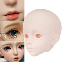 1/3 Doll Head 60cm BJD Doll Accessories White Skin Training Makeup No Hair Practice DIY Handmade Makeup Toy Collectible Gifts