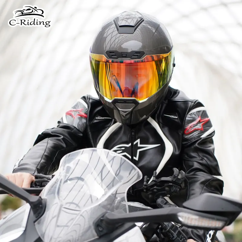 

High Strength ABS Full Face Helmet For Motorcycle Racing and Road Cruising Motorcbike Protective Helmets Capacete Kask