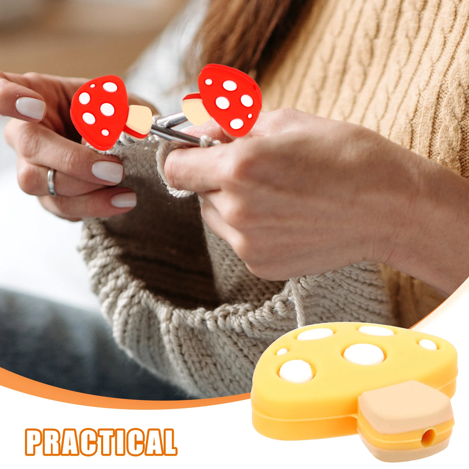 

4Pcs Silicone Knitting Needle Holders Secure Stoppers for Needles Point Protection Portable Craft Needle Accessories