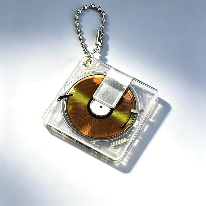 Mini-DJ-Plattenspieler Acryl-Schlüsselanhänger Vintage Vinyl-Plattenspieler-Anhänger Hip-Hop Streetwear Taschenanhänger Schmuck Geschenk – Detail 6