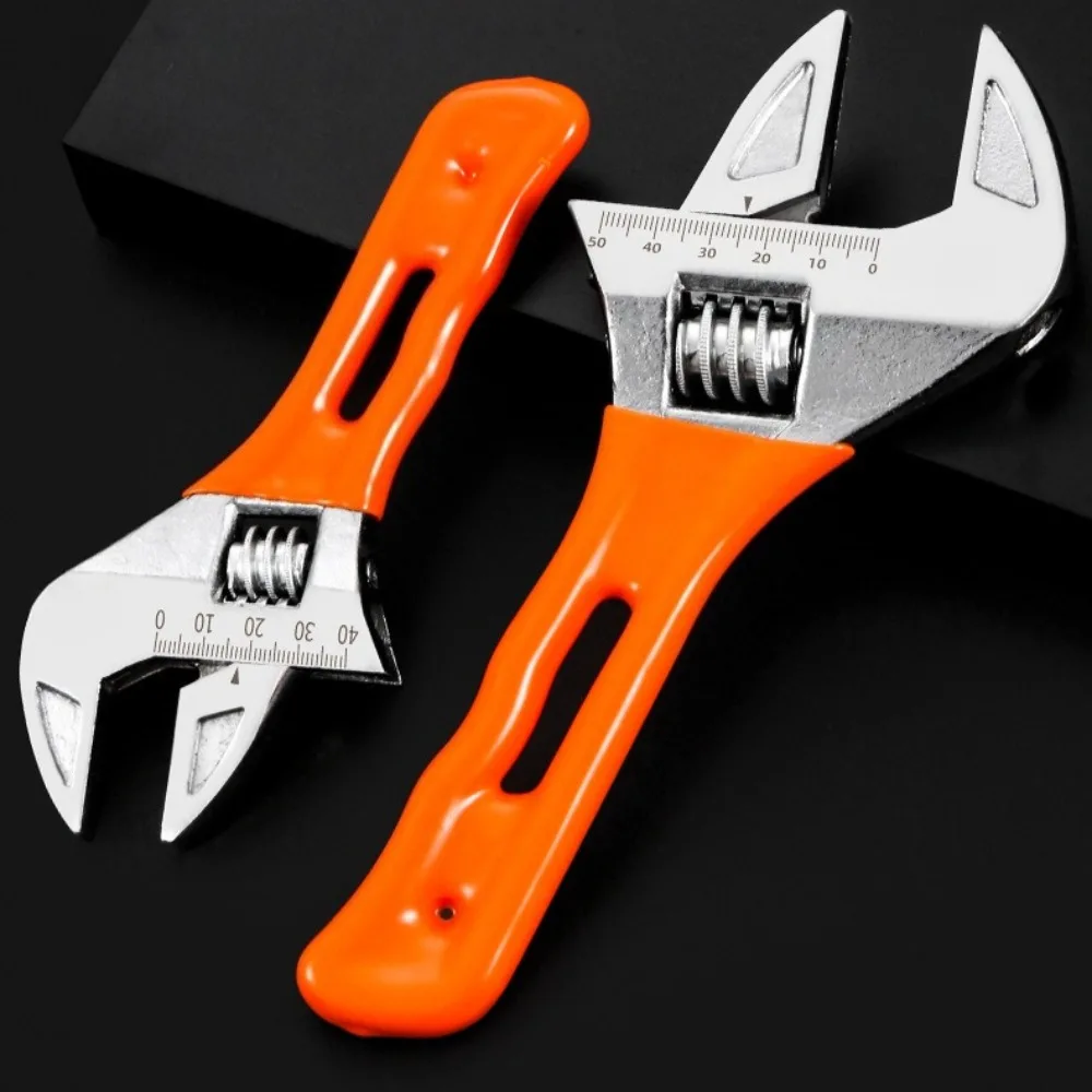 

Mini Monkey Spanner Short Handle Adjustable Wrench Rubber Grip Bathroom Plumbing Key Tool