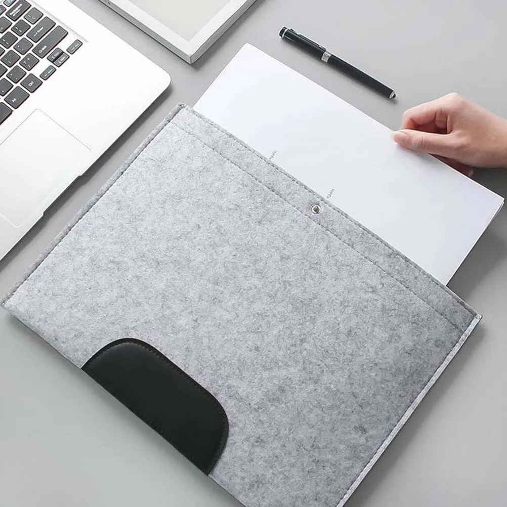 

Felt File Folders Document Carrier Bag Large Capacity Dust Proof Scratch Resistant Letter Size Briefcase A4 Paper ganizer