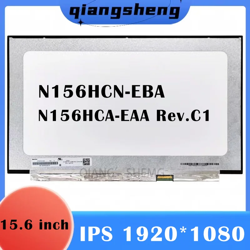 Painel Lcd Magro do Portátil do Ips 30 Pinos Exposição da Matriz Substituição Nova N156hcn-eba N156hca-eaa Rev.c1 Fhd 1920×1080 156