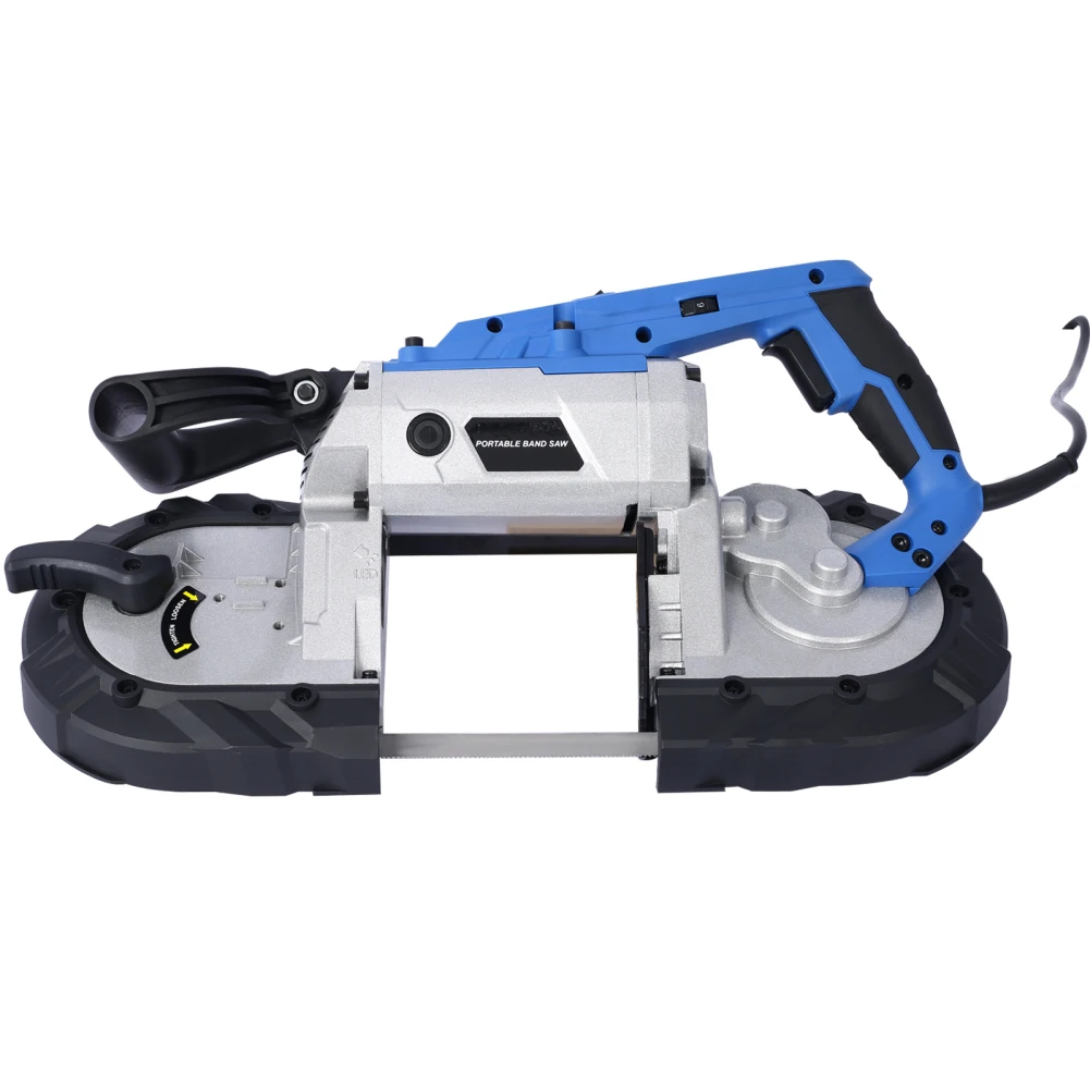 Portable Band Saw With Removable Stainless Steel Base 10A 1100W Motor 5-inch Depth Cutting 45°-90° Cutting Band Saw