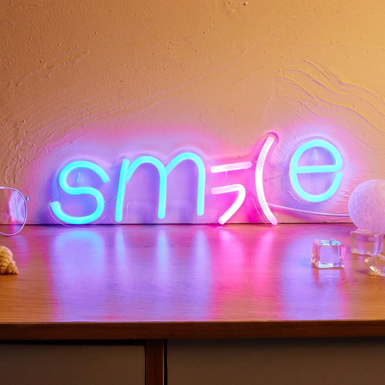 

Chi-buy светодиодный неоновый улыбка с питанием от USB неоновые вывески ночник 3D настенное искусство спальня гостиная Декор лампы вывески