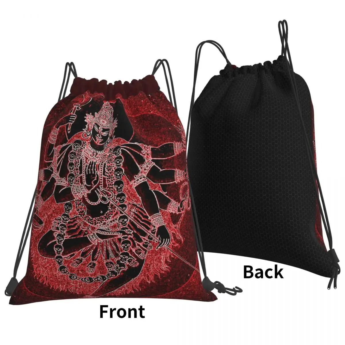 Cosmic Kali Ma - Hindu Goddess Of Destruction Backpacks Portable Drawstring Bags Sports Bag Book Bags for Travel Students