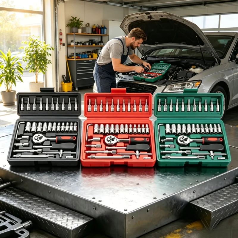 

Portable 46Pcs 1/4 Inch Ratchet Socket Wrench Set, Multi‑Color Optional, Practical Tool for Auto Repair and Household Use