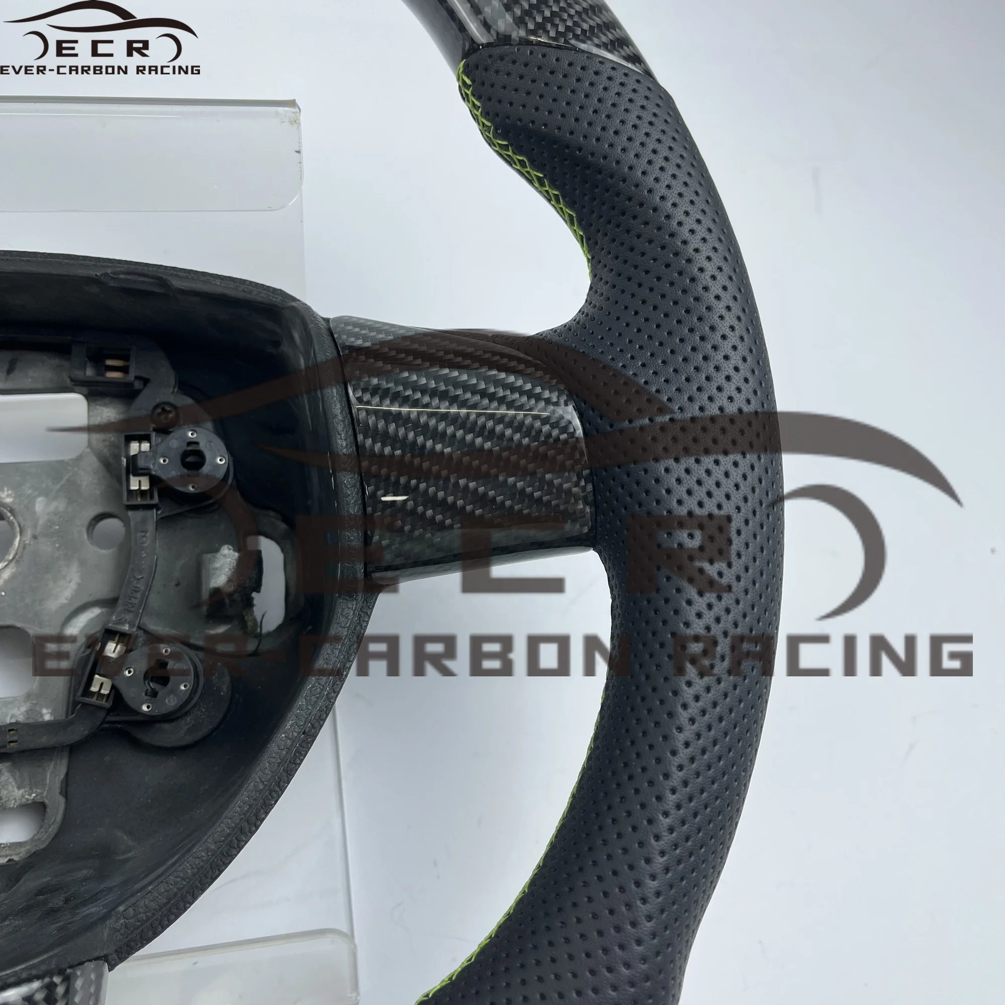 Рулевое колесо Ever-carbon Carbon Fiber Racing ECR, высокое качество, под заказ, для Ford Focus RS MK2, спортивное белое Автомобильное рулевое колесо