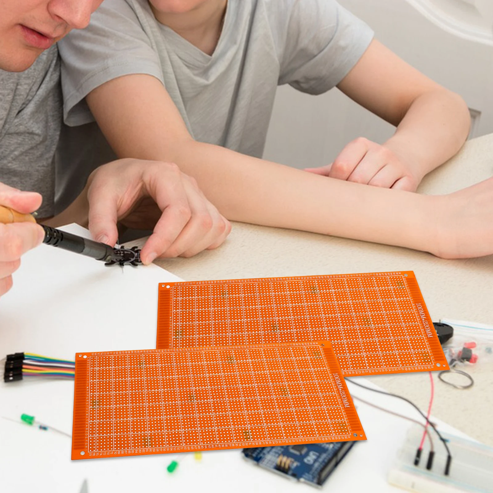Bande de Circuit Perfboard pour expériences électroniques, 4 pièces, projet de soudure, Double face, Pcb, fibre de verre pour ordinateur
