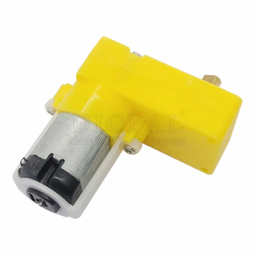 1:90 L Shape TT Motor Single Metal Shaft Gear DC 3V-6V DIY Geared Reducing Motors for Intelligent Car Robot Accessories