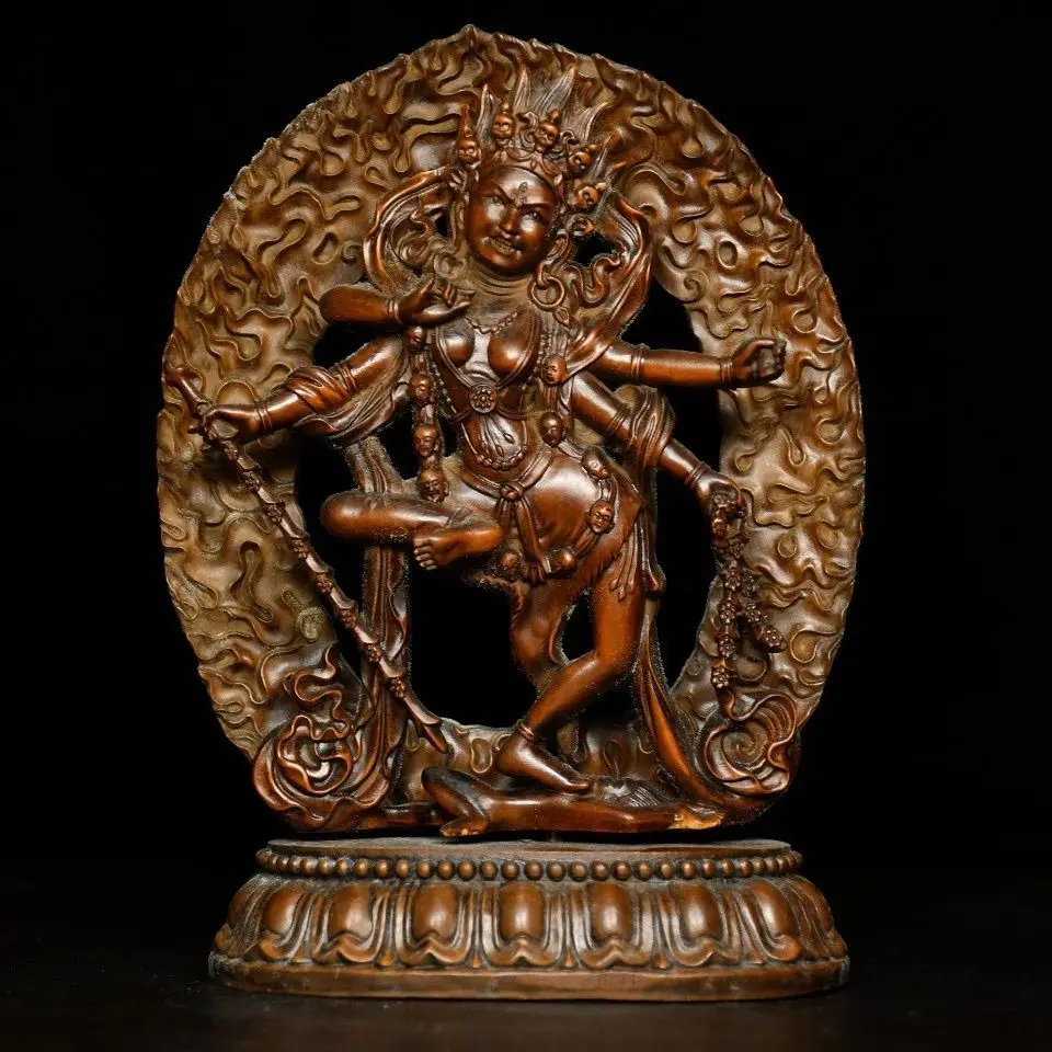 Tibetan four-armed kurukulle tara bodhisattva Statue Figurine Desktop Ornaments Home Decoration Crafts Tea Pet Decor