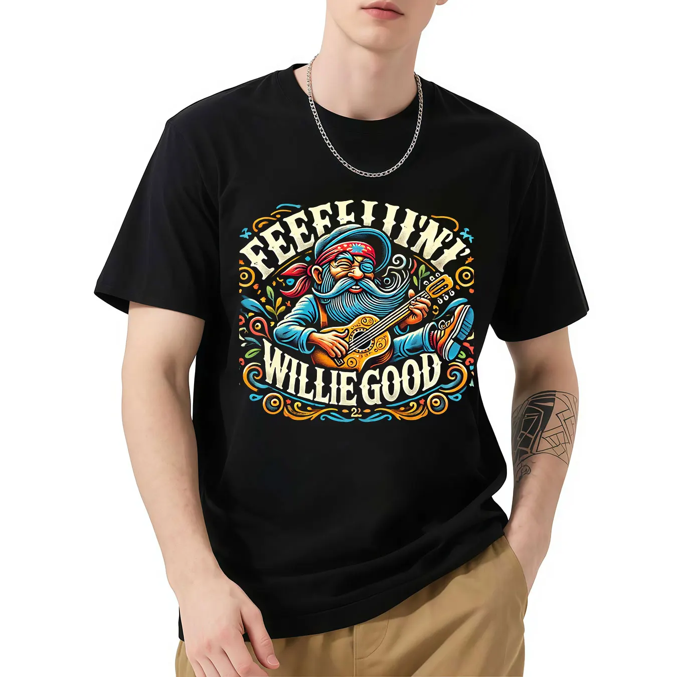 

FEELIN WILLIE GOOD Musical Character Print Women Casual Oversized T-Shirt Women Men Harajuku T Shirts Girl Boy Casual Fashion Cl