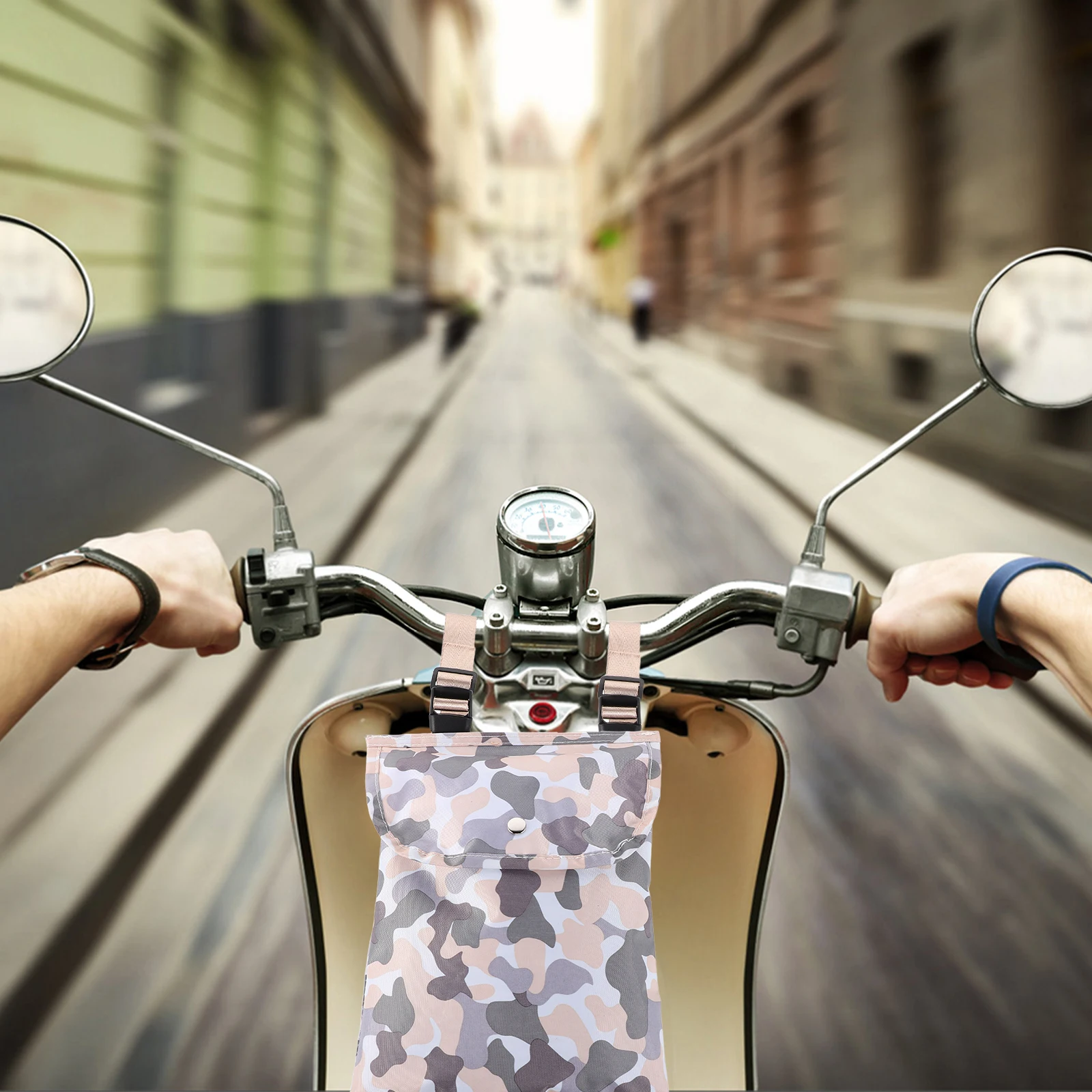 

Electric Bike Front Bag Large Capacity Waterproof Hanging Organizer Front Handlebar Pouch Scooter Storage Motorcycle Portable