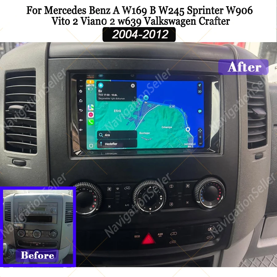 

Android 15 For Benz Sprinter Volkswagen Crafter 2006 - 2016 Android Car Radio Multimedia Video Player GPS stereo CarPlay Screen
