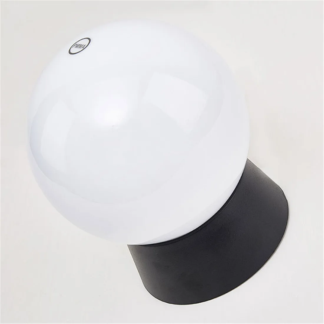 Lámpara de poste para exteriores, luces de cubierta de sombra de globo negro, Anti UV, luz de pilar de valla para patio, porche, muelle, iluminación