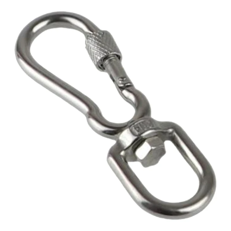 Konektor Mata Gesper Carabiner Gantungan Kunci Berputar dengan Kunci