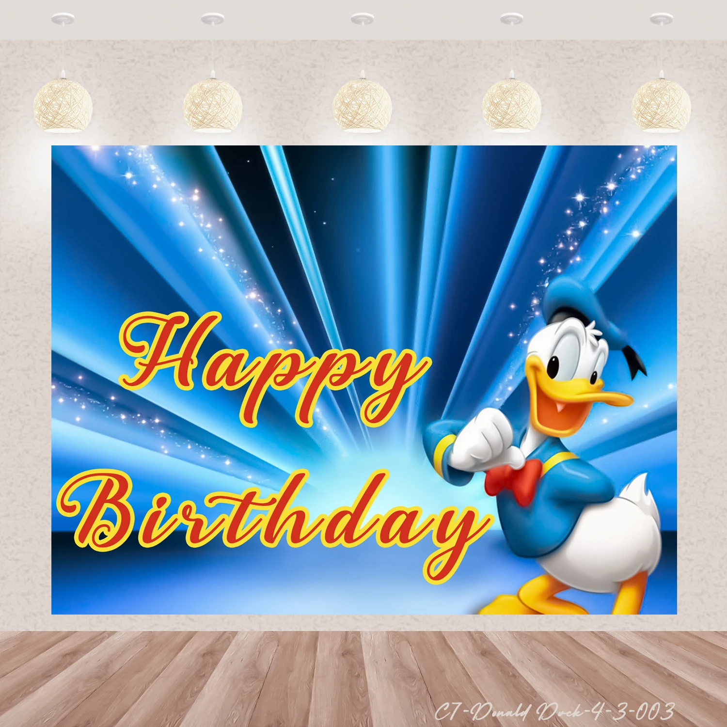 Donald Duck Background Kid Birthday Party Baby Shower Photography VinylBackground Children Room Decor Supplies Photo Poster